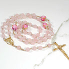 real rose flower rosary for girls gift for Christmas.